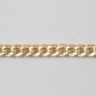 Knurled Curb - Gold Filled