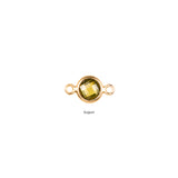 Birthstone Connector Charm - Gold Filled