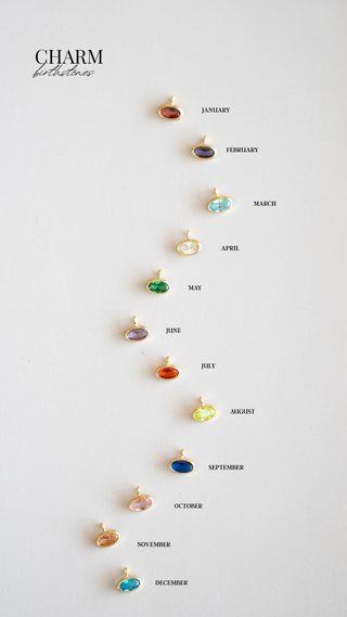 Oval Birthstone - Dangle - Gold Filled