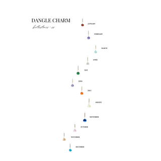 Dangle Circles - CZ Birthstone - Sterling Silver