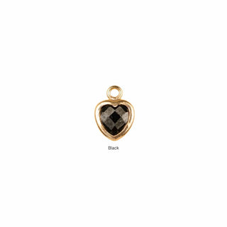 Black heart charm pendant