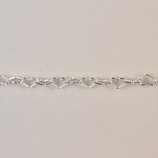 Silver heart chain necklace