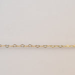 Gold heart chain necklace (chain05_13-60)