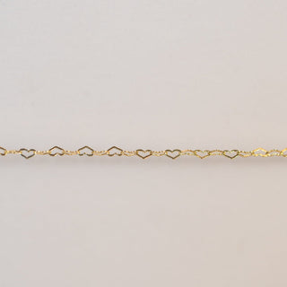Gold heart chain necklace (chain05_13-60)