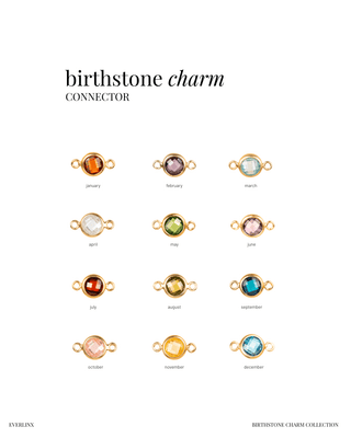 Birthstone charm connector collection