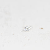 Sterling Silver - White CZ Bezel Connector - 4mm