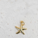 Gold Plating - Starfish Charm - 10.5mm