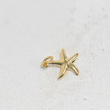 Gold Plating - Starfish Charm - 10.5mm