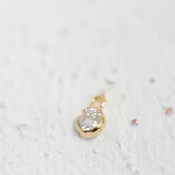 Gold Filled - White CZ Bezel Drop - 3mm