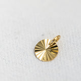 Gold Plated - Sunburst Round - 7mm