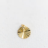 Gold Plated - Sunburst Round - 7mm