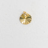 Gold Plated - Sunburst Round - 7mm