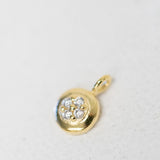 Gold Plated - White CZ Drop - 6mm