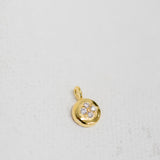 Gold Plated - White CZ Drop - 6mm