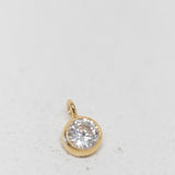 Gold Filled - White CZ Bezel Drop - 4mm