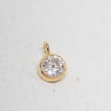 Gold Filled - White CZ Bezel Drop - 4mm