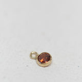 Gold Filled - Garnet CZ Bezel Drop - 3mm