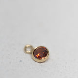 Gold Filled - Garnet CZ Bezel Drop - 3mm