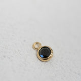 Gold Filled - Black CZ Bezel Drop - 3mm