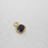 Gold Filled - Black CZ Bezel Drop - 3mm