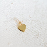 Gold Plated - Flat Heart - 7mm