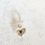 Sterling Silver - Puffed Heart - 9 x 7mm