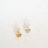 Gold Plated - Puffed Heart - 9 x 7mm