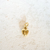 Gold Plated - Puffed Heart - 9 x 7mm