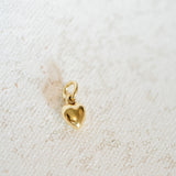 Gold Plated - Puffed Heart - 9 x 7mm