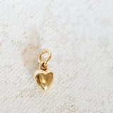 Gold Plated - Puffed Heart - 9 x 7mm