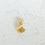 Gold Plated - Scallop Shell - 6.8mm