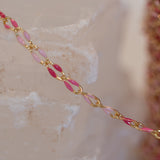 Gold Enamel in Pink Oasis