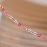 Gold Enamel in Pink Oasis