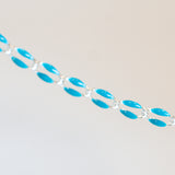 Silver Enamel Chain in Blue