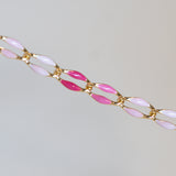 Gold Enamel in Pink Oasis