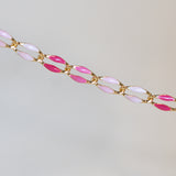 Gold Enamel in Pink Oasis