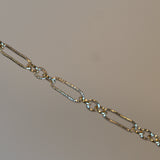 Triple Linked Paperclip Hammered - Medium - Gold Filled