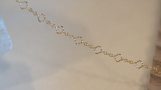 Gold chain with square links
