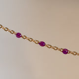 Cable Enamel in Magenta - Gold Filled