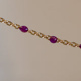 Cable Enamel in Magenta - Gold Filled