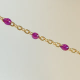 Cable Enamel in Magenta - Gold Filled