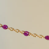 Cable Enamel in Magenta - Gold Filled