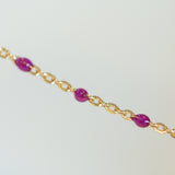 Cable Enamel in Magenta - Gold Filled