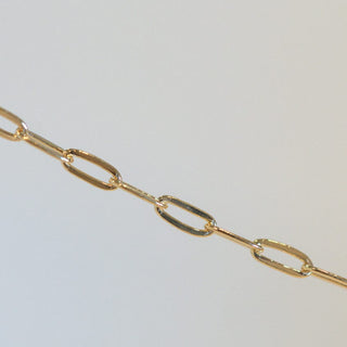 Everarc-3143 gold chain necklace on white background