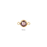 Birthstone Connector Charm - Gold Filled