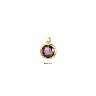 February amethyst charm