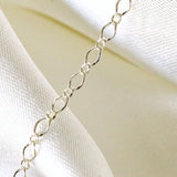 Diamond Curb- Small - Sterling Silver