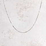 Flattened Bar Chain - Sterling Silver