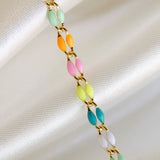 Gold Enamel Rainbow Chain