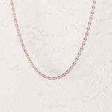 Gold Enamel Chain in Purple